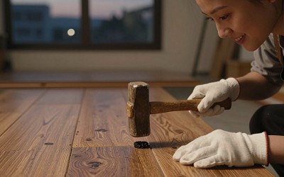 彰化舊屋翻新，地板快速升級為塑膠地板